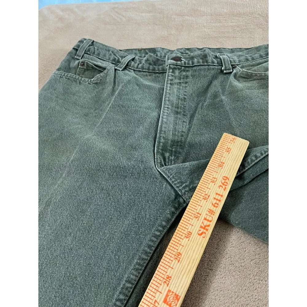 Vintage Levi's 550 Orange Tab Jeans Green W38 L32 Cotton‎ USA Flawed Stains